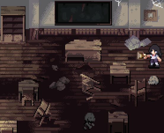 abandoned school mockup